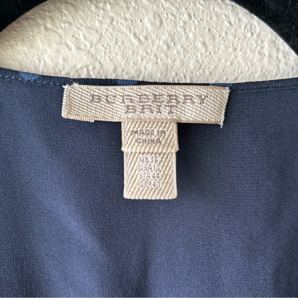 Burberry Brit Sleeveless Embroidered Pleated Mini Dress - Picture 7 of 8